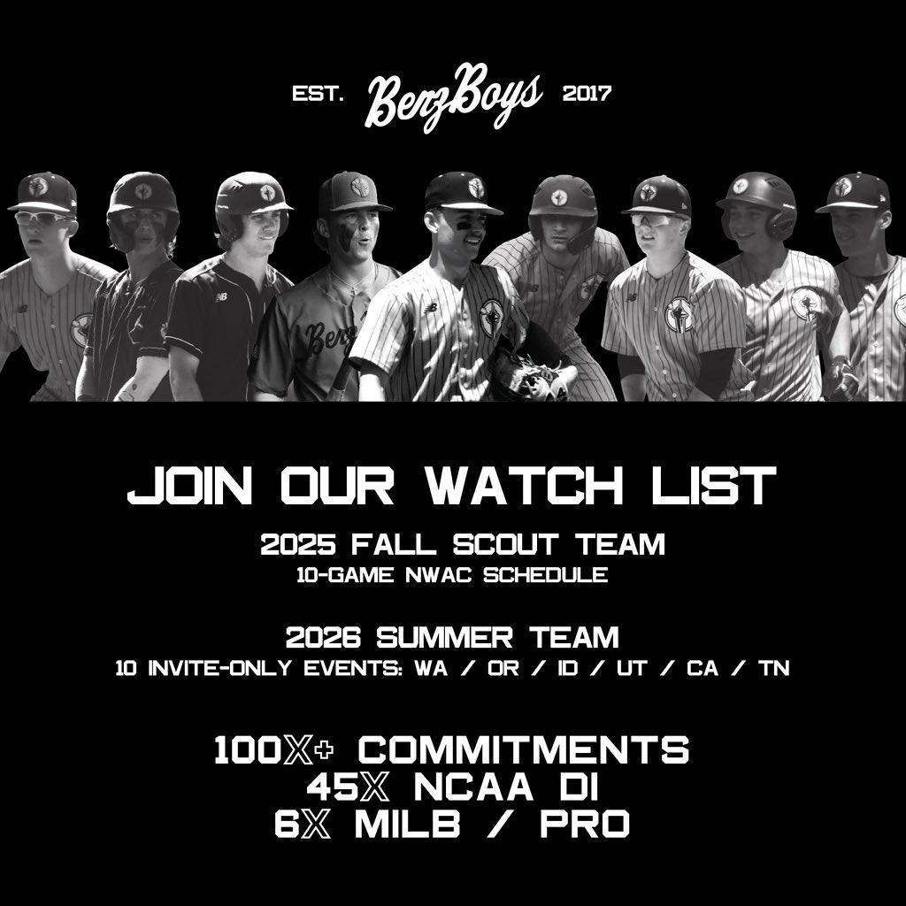 Benz_Baseball's tweet image. Join our Watch List for Year 9️⃣
2026 | 2027 | 2028 | 2029
🔋 Managed by Active College Coaches
⚾️ Professional Recruiting Consultation
⚡️45 D1 Alumni and counting
🔗 my.forms.app/form/62505170e…