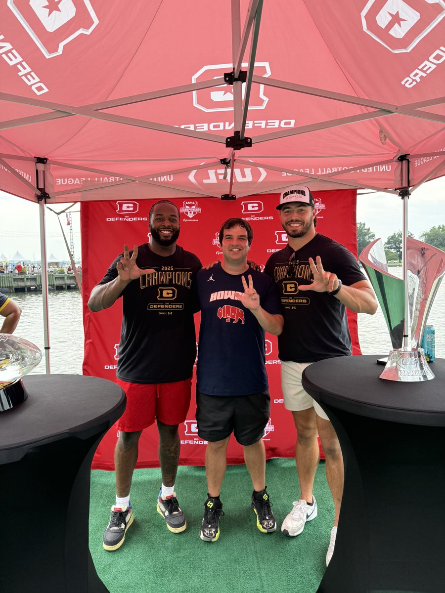 Daniel Marks (@dgm591) on Twitter photo Celebrating the <a href="/XFLDefenders/">D.C. Defenders</a> championship with <a href="/VandyFootball/">Vanderbilt Football</a> alums Andre Mintz and Ben Bresnahan.
#AnchorDown #DistrictOfChampions Celebrating the <a href="/XFLDefenders/">D.C. Defenders</a> championship with <a href="/VandyFootball/">Vanderbilt Football</a> alums Andre Mintz and Ben Bresnahan.
#AnchorDown #DistrictOfChampions