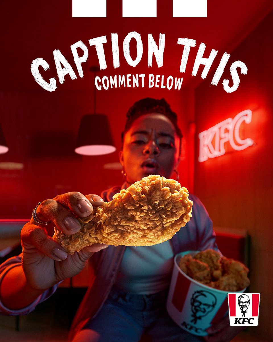 POV: You just bought a Family 9 and you are about to dig in with that first KFC chicken leg…🤤

Caption this Finger Lickin' Good moment, below!😆

#KFC #KFCJamaica #KFCBuckets