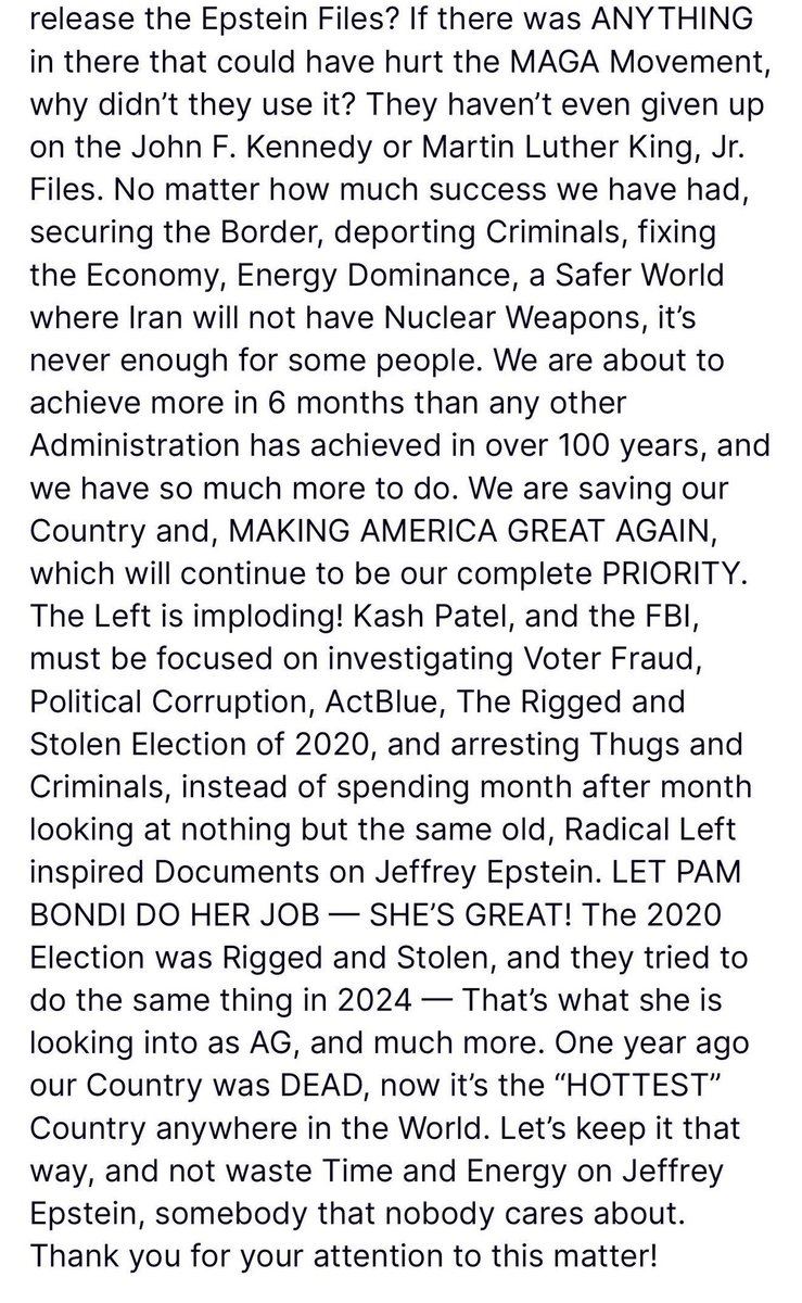 This is the most disgusting post I have ever seen from Trump. Why is Trump and the Trump administration covering for pedophiles?