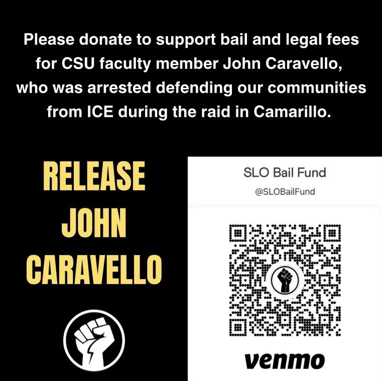CFA_United's tweet image. Professor John Caravello has been located and we have connected with his family. We are working on getting him legal support.
Thank you to everyone who has helped in this search, we will keep you posted on the process and bring John home. #ICEOutOfLA