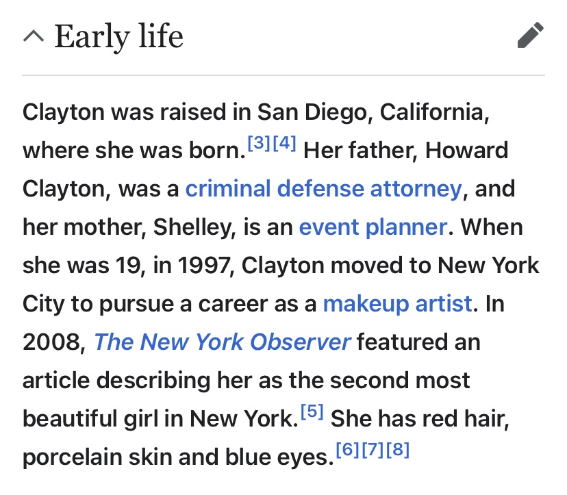 TF is this wiki article on this trans? Second most beautiful “woman” in NY? Is there only one actual woman in NY? Yeah sure, men are better women then ACTUAL women 🙄

FCK OFFFFF WITH THIS BULLSHYT

MEN AREN’T WOMEN ARGHHH 

“Jamie” lmfao bro ur JAMES 

en.m.wikipedia.org/wiki/Jamie_Cla…