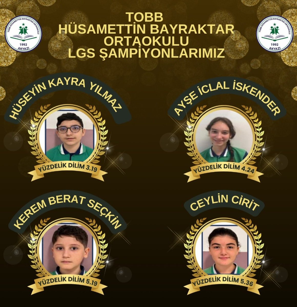 2024-2025 LGS ŞAMPİYONLARIMIZ
<a href="/akyazimem/">Akyazı İlçe Millî Eğitim Müdürlüğü</a> 
<a href="/Hasan_Can_54/">Hasan CAN</a> 
<a href="/RHisarciklioglu/">Rifat Hisarcıklıoğlu</a>