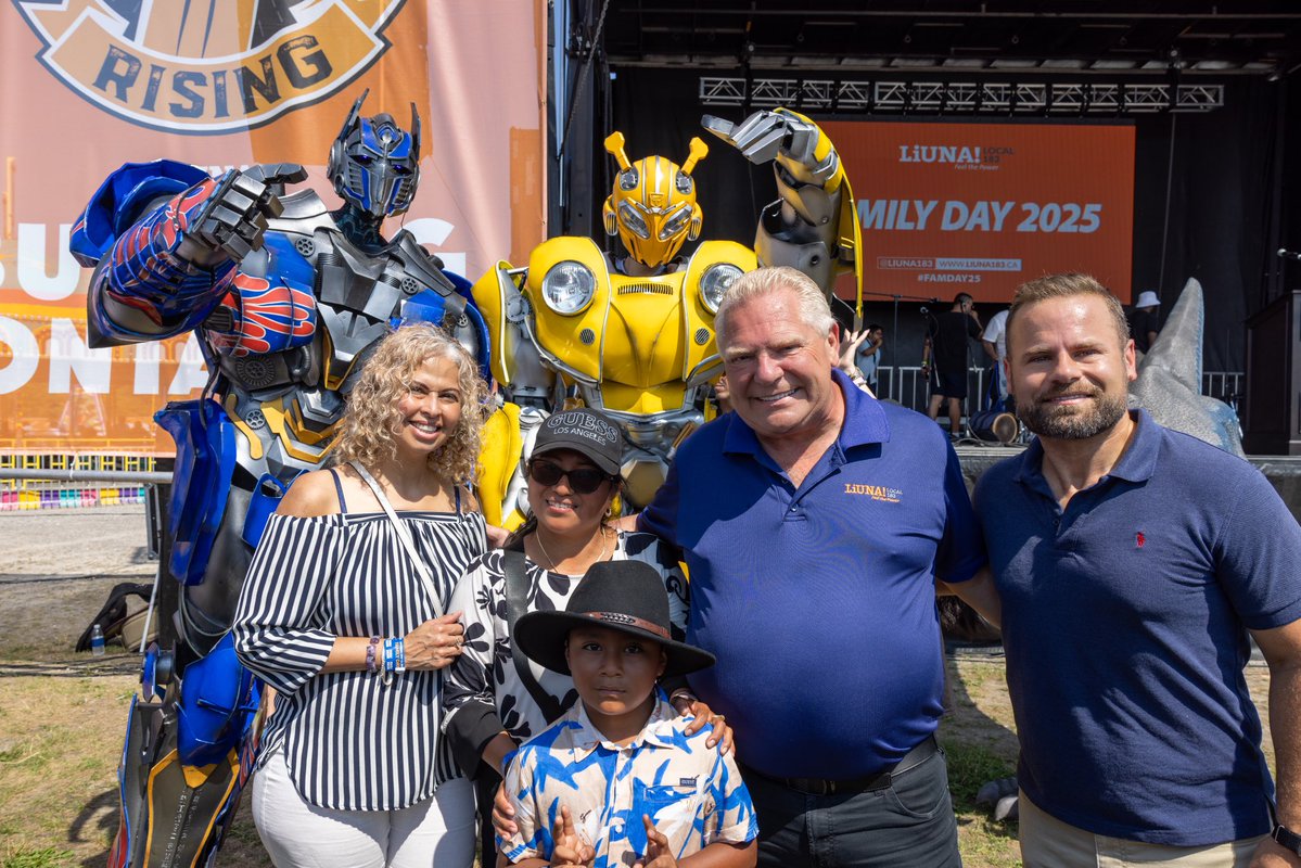 fordnation's tweet image. I joined the hardworking members of LiUNA Local 183 and their families at this year’s Family Day Picnic. The women and men of LiUNA are helping to build Ontario’s future.