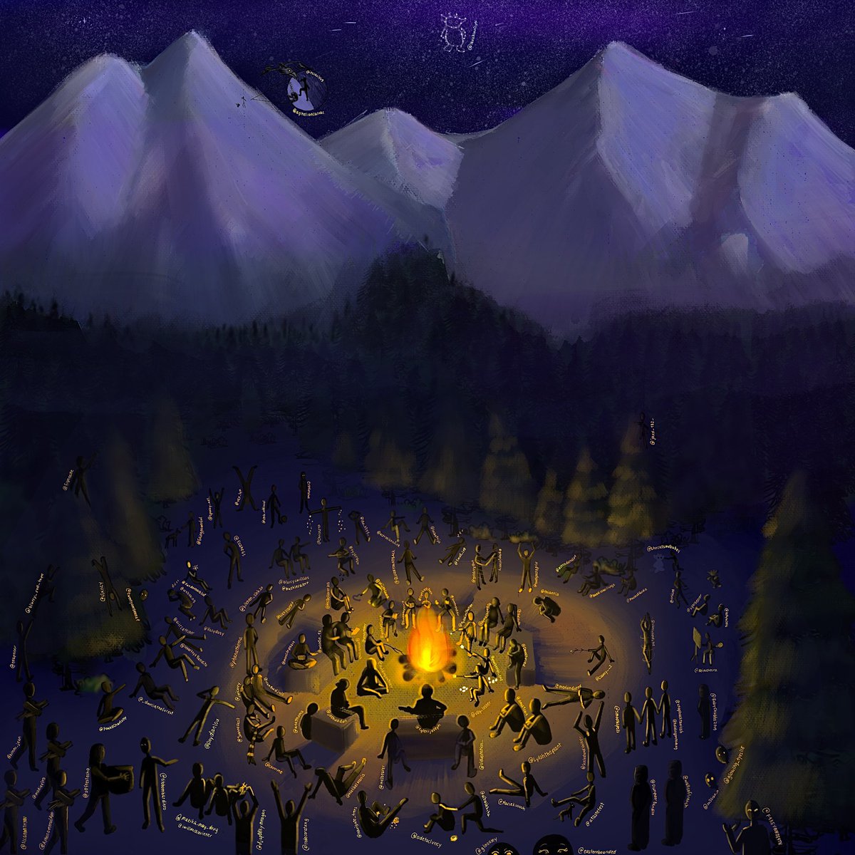 Annathema06's tweet image. In Trench we’re not alone.
Dedicated to everyone who’s struggling right now, and everyone who’s helped me create this &lt;3
#cliqueart
