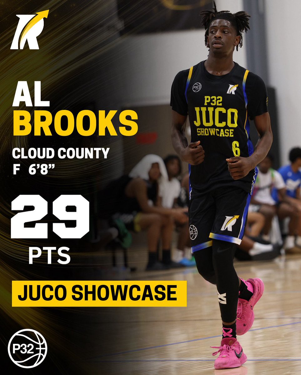 Al Brooks out of Cloud County dropped 29 points in Game 1 of Day 2 at the P32 League JUCO Showcase. He capped off a dominant weekend by totaling 100 points across the event — one of the top breakout performers in St. Louis.