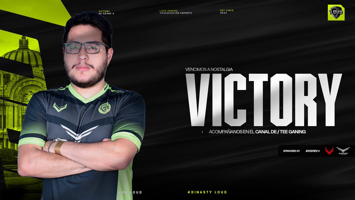 Nos llevamos la victoria y seguimos buscando nuestro objetivo 🔥 

Gran trabajo de nuestro equipo al imponérse 🆚 <a href="/NostalgiaGnesis/">𝐍𝐨𝐬𝐭𝐚𝐥𝐠𝐢𝐚</a> 

VAMOS 🏆 

<a href="/ArtuuRx/">artur</a> 
<a href="/Arwayz7/">arwayz</a> 
<a href="/Hisslett/">Hisss</a> 
<a href="/levels_j/">Johan</a> 

Sponsor 
<a href="/NacebMx/">Naceb Tecnología</a> 

#Gears #cdmx #presencial #esports #BeLouD #GoLouD