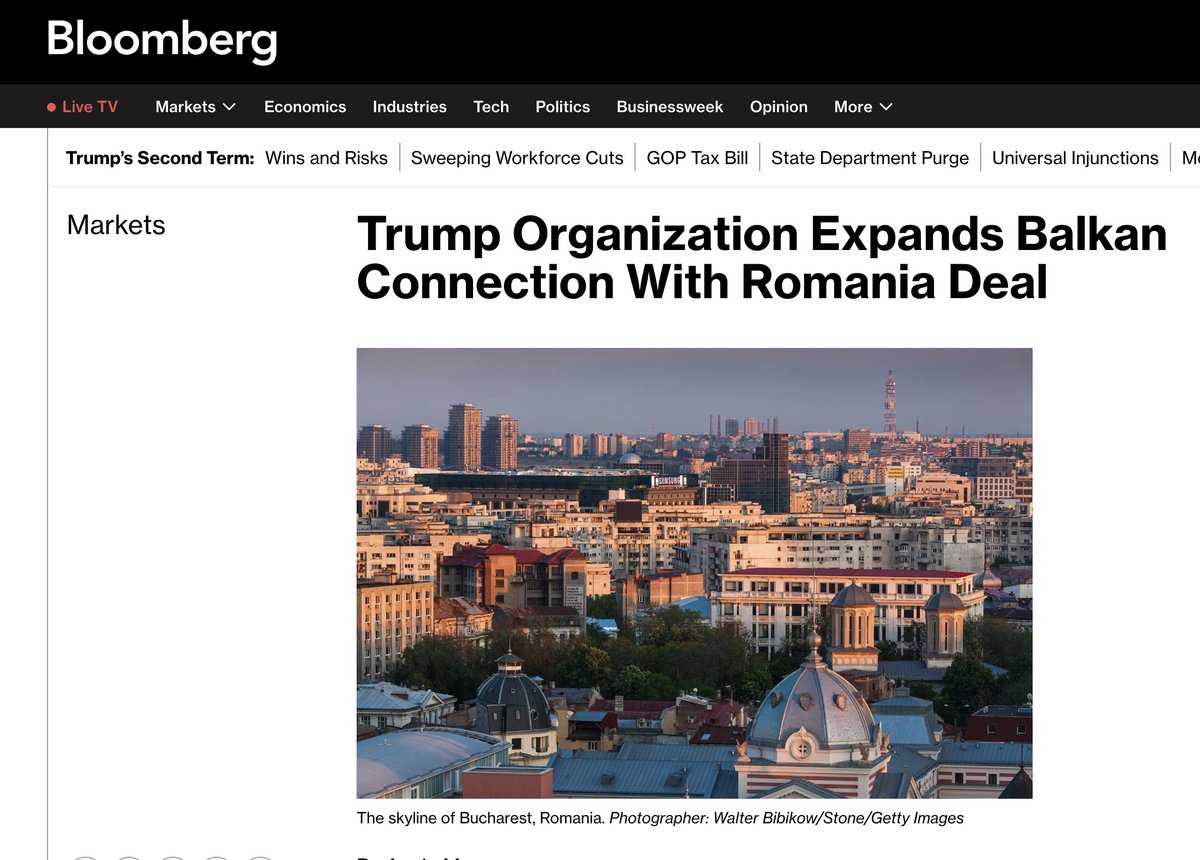 First Serbia and now Romania - interesting that Trump organization has its eyes on the Balkans