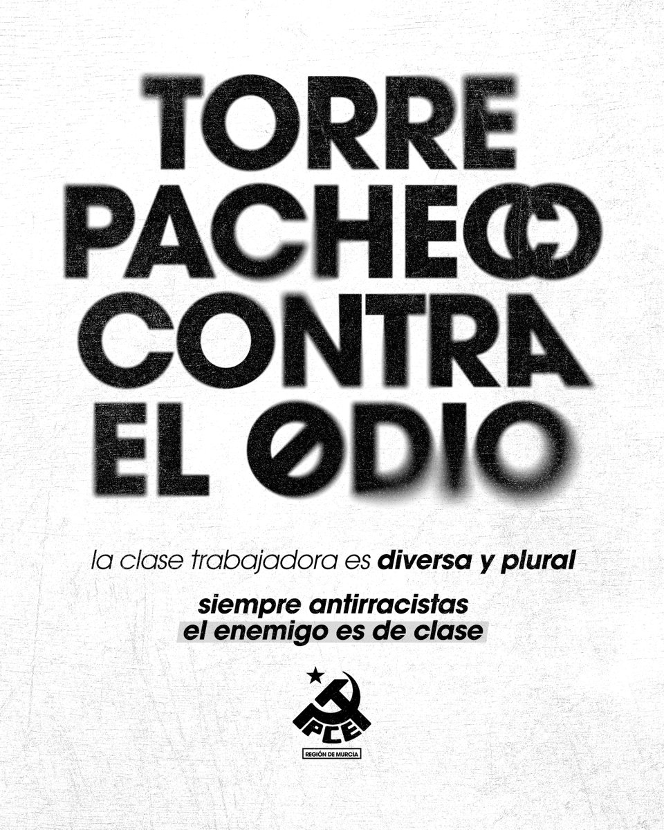 🔻Murcia contra el odio, el enemigo es de clase.

✊Siempre antirracistas y siempre antifascistas.