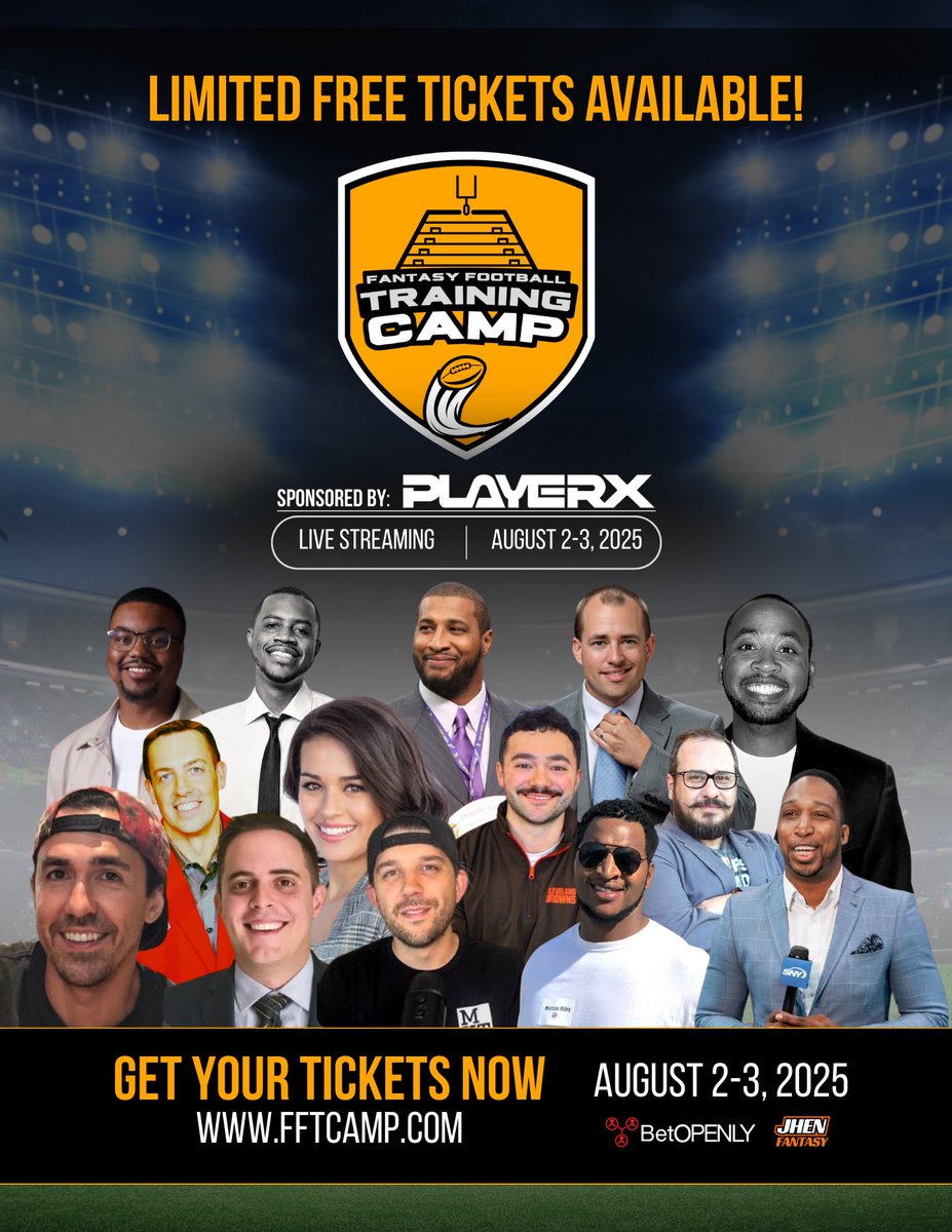 justinh3nry's tweet image. Its HERE! I’ve been waiting to share what we’ve got lined up…. and trust me, the surprises we’re dropping are going to be legendary! 

This isn’t the one you wanna miss! 
@FFTCamp @PlayerX_gg @BetOpenly @jhenfantasy