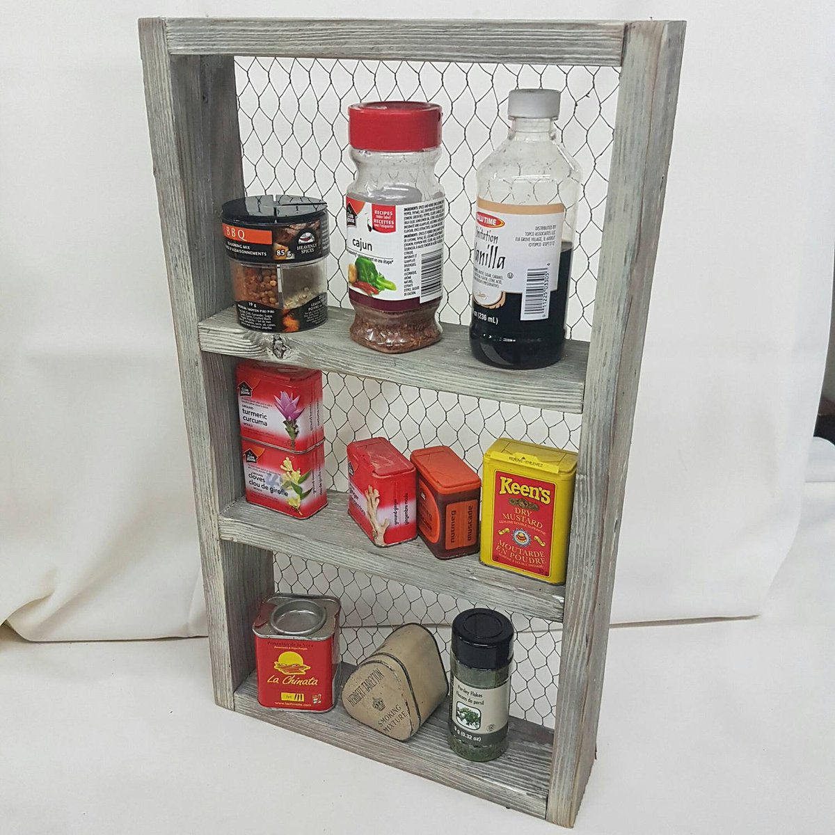 arlissbryant's tweet image. Country kitchen spice rack shelf tuppu.net/a7493d98 #Shopify #WainfleetTradingPost #Home_decor