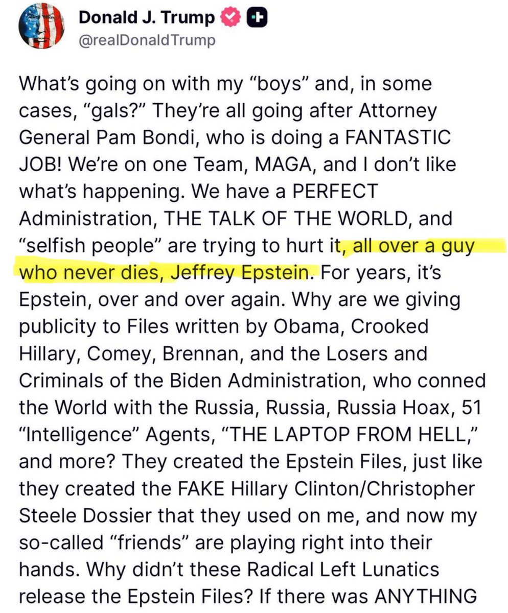Am I the only one who thinks this makes it sound like Trump had Epstein killed?