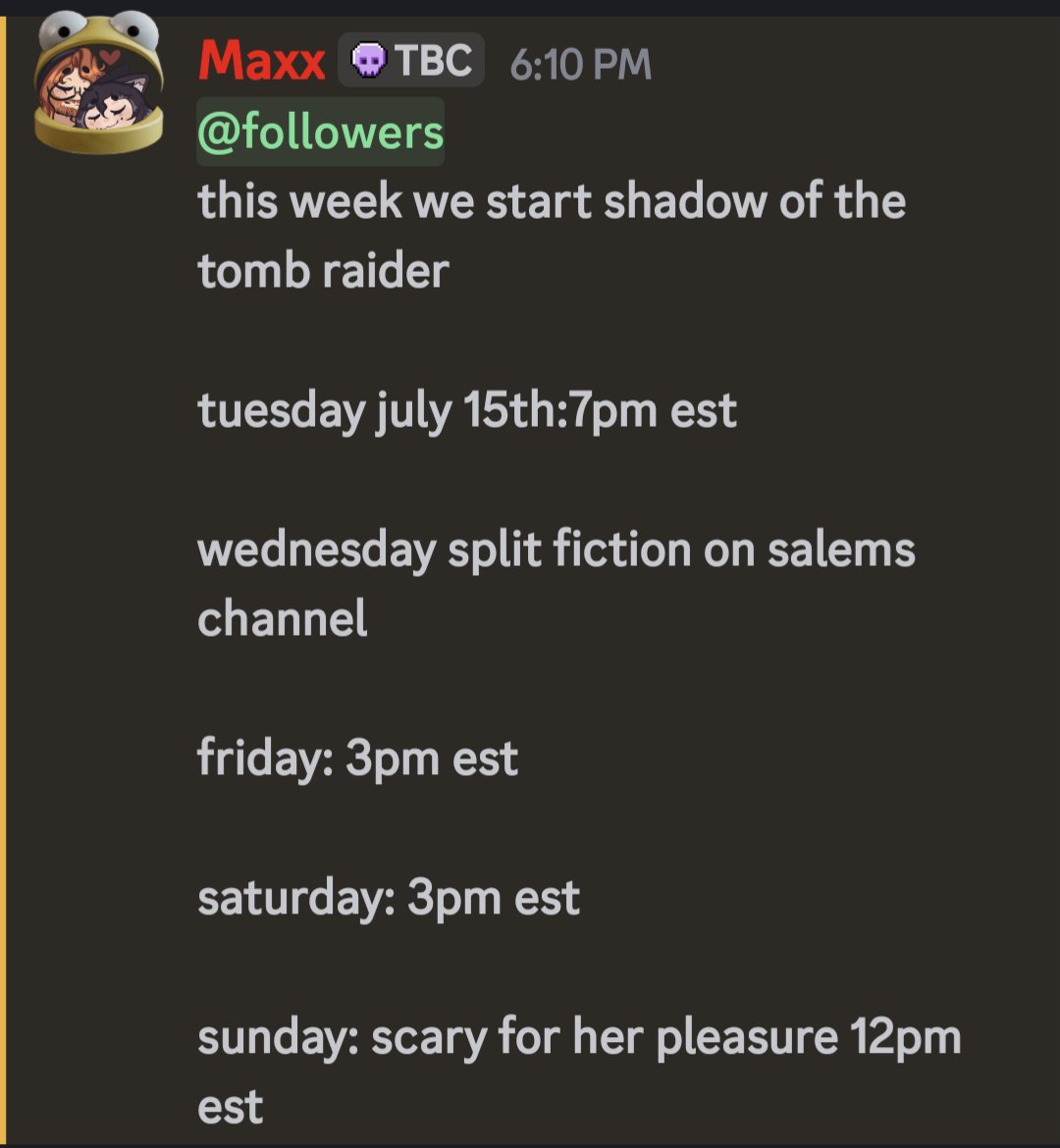 <a href="/CEOsOfScreams/">CEOs of Screams</a> 
<a href="/CryptCommunity/">The Crypt Community</a> 
<a href="/MadhousePuddins/">Madhouse Puddins</a> 
<a href="/theboocrewteam/">The Boo Crew Stream Team</a> 
@ItsSalemRain 
<a href="/TheAllieGShow_/">TheAllieGShow | CEOsofScreams</a> 
<a href="/MisterKeyrock/">Key is leaving (see pinned tweet)</a>