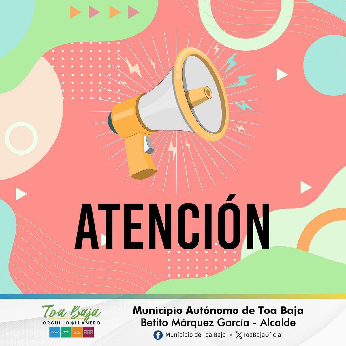 Región Sur de Toa Baja y Campanillas. La AAA informa sobre una avería en el sistema del superacueducto. Están realizando ajustes operacionales para resolver la situación. El servicio se irá restableciendo paulatinamente  en las próximas horas.