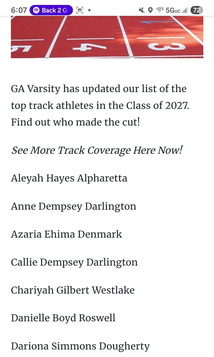 Dani Boyd Class of 27 (@daniboydco27) on Twitter photo So proud of this accomplishment! Thank you <a href="/GAVarsityRivals/">GaVarsity</a> for the recognition.
<a href="/SBRRetweets/">Softball Recruiting Reposts</a> <a href="/ExtraInningSB/">EXTRA INNING SOFTBALL</a> <a href="/LineDsoftball/">Line Drive Media</a> <a href="/MSPtakeover/">Minority Softball Prospects</a> <a href="/SoftballDown/">Down South Softball</a> <a href="/CoachShinn7/">Cheri Shinn</a> <a href="/ncsa/">NCSA College Recruiting</a> <a href="/TopPreps/">SPORTS NEWS, VIDEOS, GRAPHICS, EXPOSURE & MORE</a> <a href="/OfficialGHSA/">GHSA</a> <a href="/roswellsports/">Roswell Athletics</a> @roswell So proud of this accomplishment! Thank you <a href="/GAVarsityRivals/">GaVarsity</a> for the recognition.
<a href="/SBRRetweets/">Softball Recruiting Reposts</a> <a href="/ExtraInningSB/">EXTRA INNING SOFTBALL</a> <a href="/LineDsoftball/">Line Drive Media</a> <a href="/MSPtakeover/">Minority Softball Prospects</a> <a href="/SoftballDown/">Down South Softball</a> <a href="/CoachShinn7/">Cheri Shinn</a> <a href="/ncsa/">NCSA College Recruiting</a> <a href="/TopPreps/">SPORTS NEWS, VIDEOS, GRAPHICS, EXPOSURE & MORE</a> <a href="/OfficialGHSA/">GHSA</a> <a href="/roswellsports/">Roswell Athletics</a> @roswell
