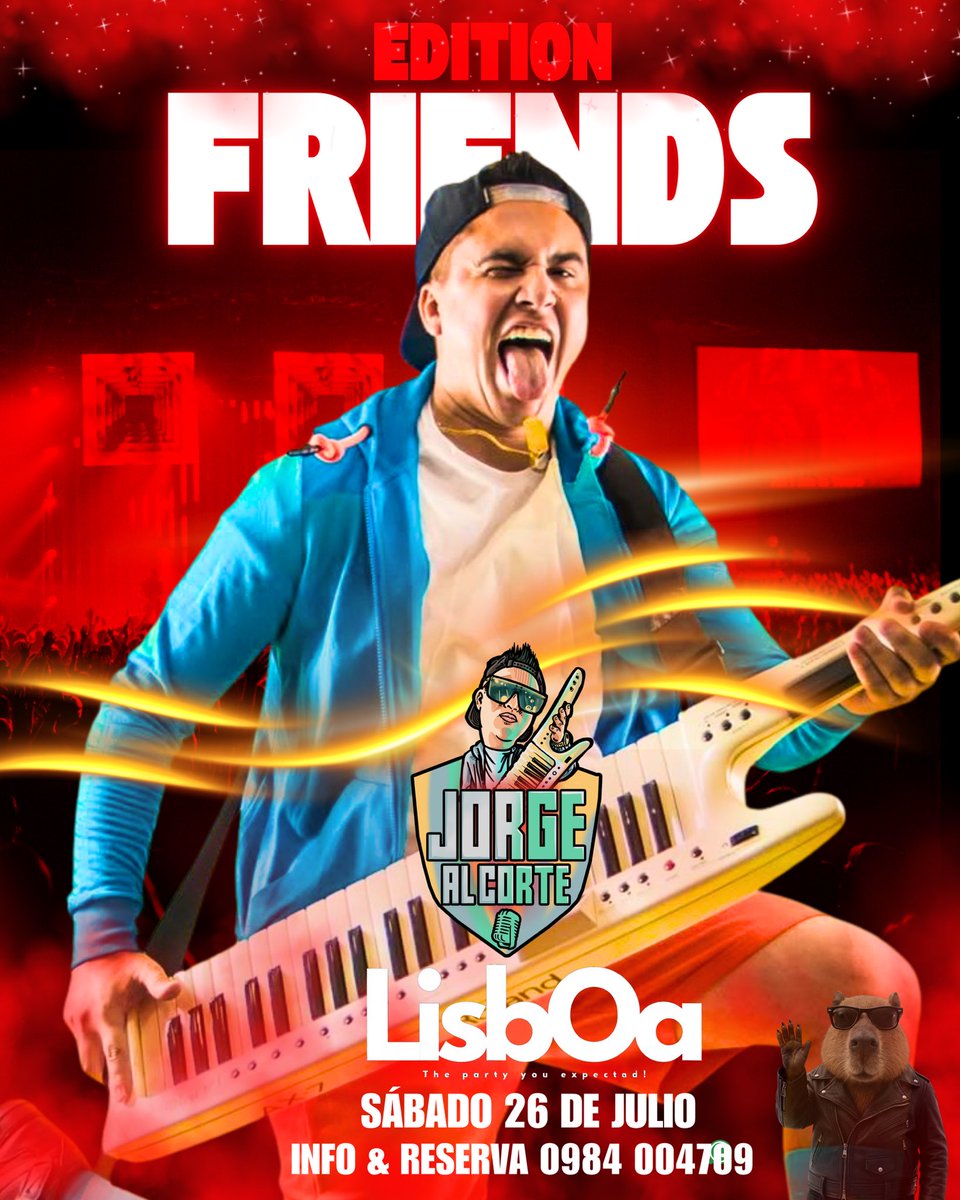 lisbopy's tweet image. SEGUNDO ARTISTA CONFIRMADO ✅ 
UNO DE LOS MÁXIMOS EXPONENTE DE LA CUMBIA NACIONAL ESTARÁ CON NOSOTROS EN  “FRIENDS EDITION” 🔥🙌🏾
LES ESPERAMOS EN LISBOA  @JorgeAlCorte2 🇵🇾✨