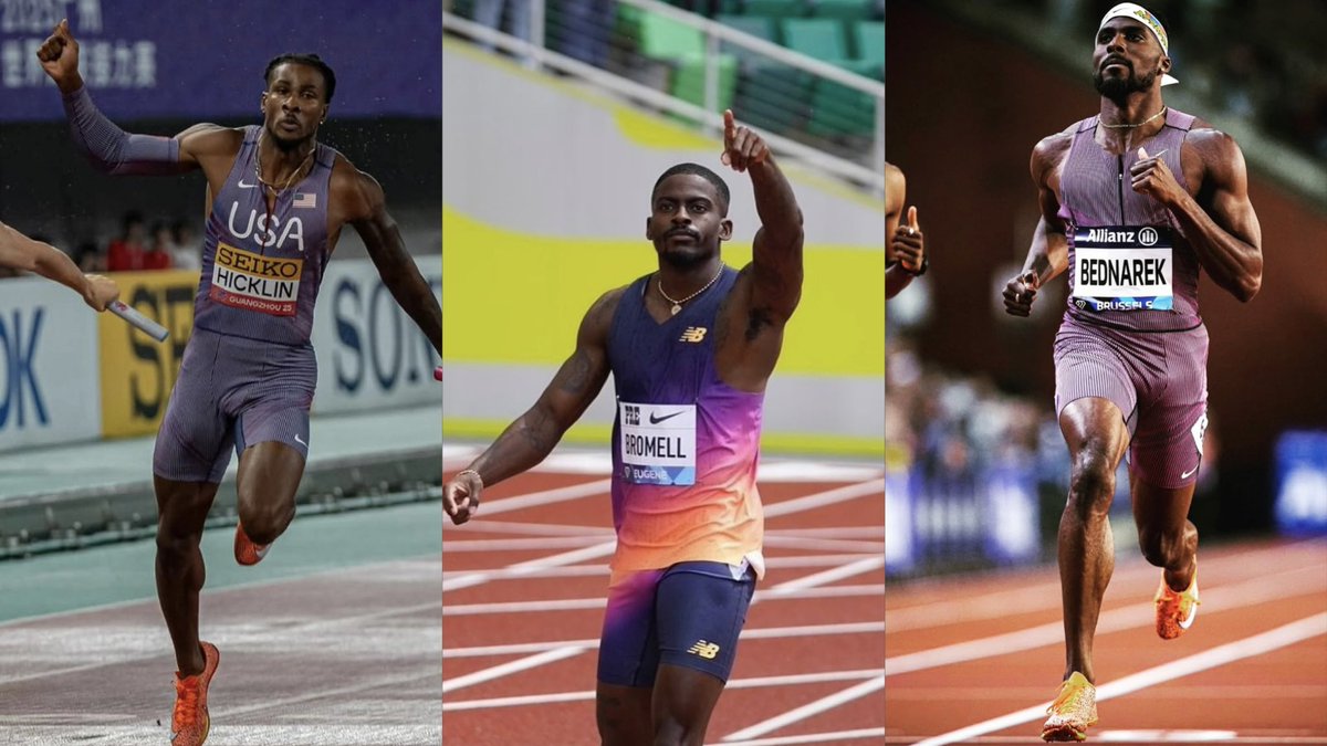 The USA men’s 100m will be more open than it’s ever been!

The top 3:
Trayvon Bromell - 9.84
Kenneth Bednarek - 9.86
Brandon Hicklin - 9.93

But will these be the 3 heading to Tokyo to represent the 🇺🇸?

Fred Kerley, Christian Coleman, and others will have a say 👀