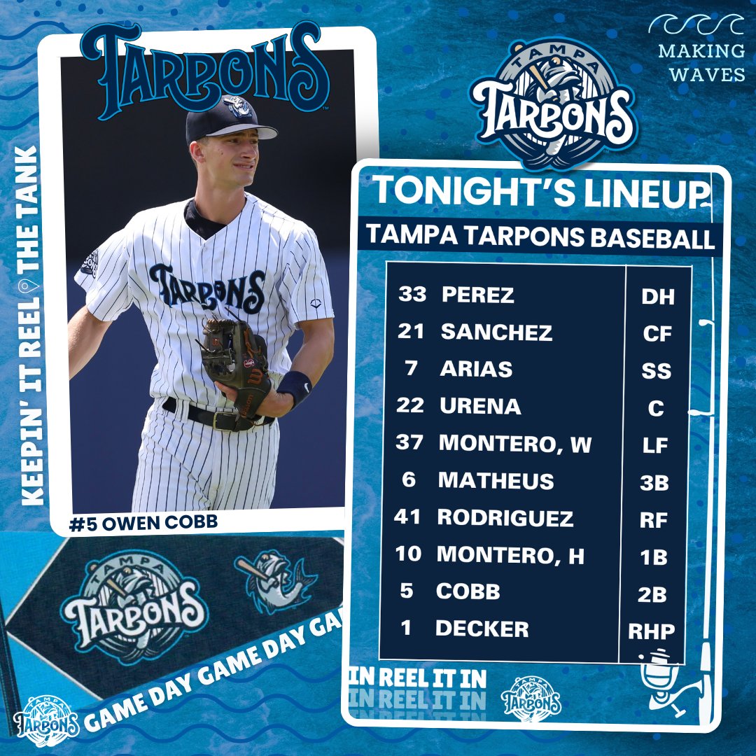 Tampa Tarpons (@tampatarpons) on Twitter photo Saturdayโs Set.
๐ Lakeland Flying Tigers
โฐ 6:30PM
๐ "The Tank" <a href="/GMSField/">George M. Steinbrenner Field</a>
#tampatarpons Saturdayโs Set.
๐ Lakeland Flying Tigers
โฐ 6:30PM
๐ "The Tank" <a href="/GMSField/">George M. Steinbrenner Field</a>
#tampatarpons