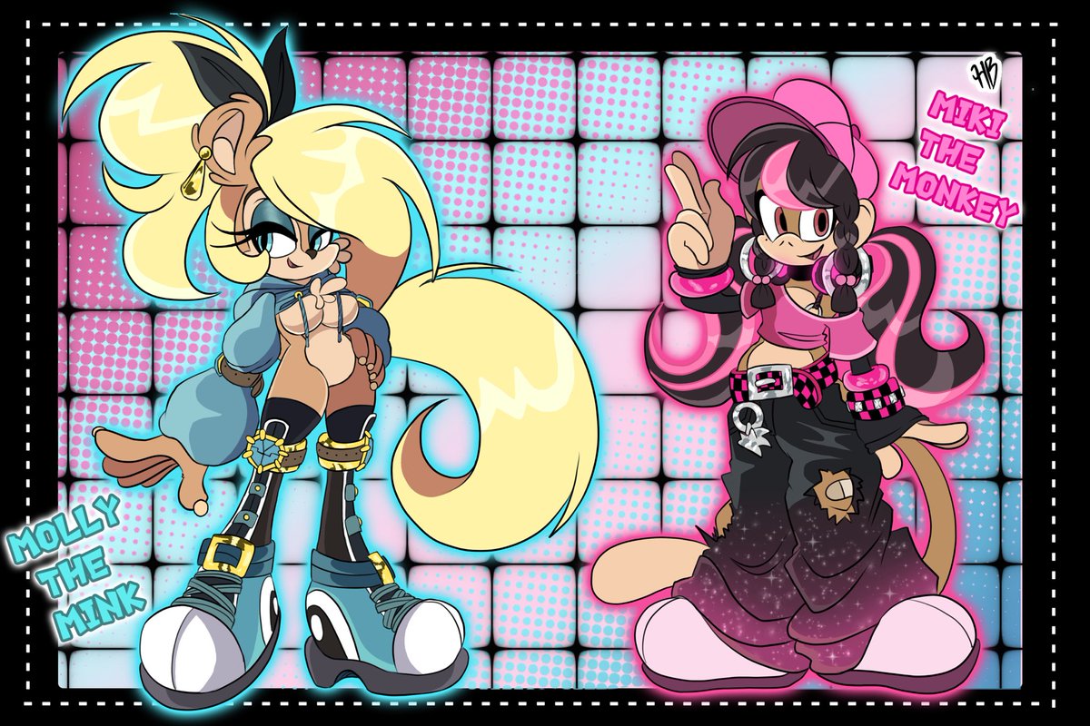 I might add blue highlights to molly so their pink and blue dynamic is showing more...or should I just leave it-