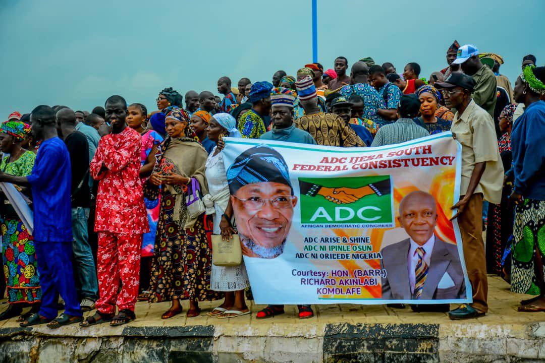 raufaregbesola's tweet image. I extend my heartfelt gratitude to our supporters, loyalists, and members of the African Democratic Congress (ADC) in Ijesaland who came out in large numbers to welcome us back home today, Saturday, July 12, 2025 – despite our delayed arrival. Your support and warm reception mean…