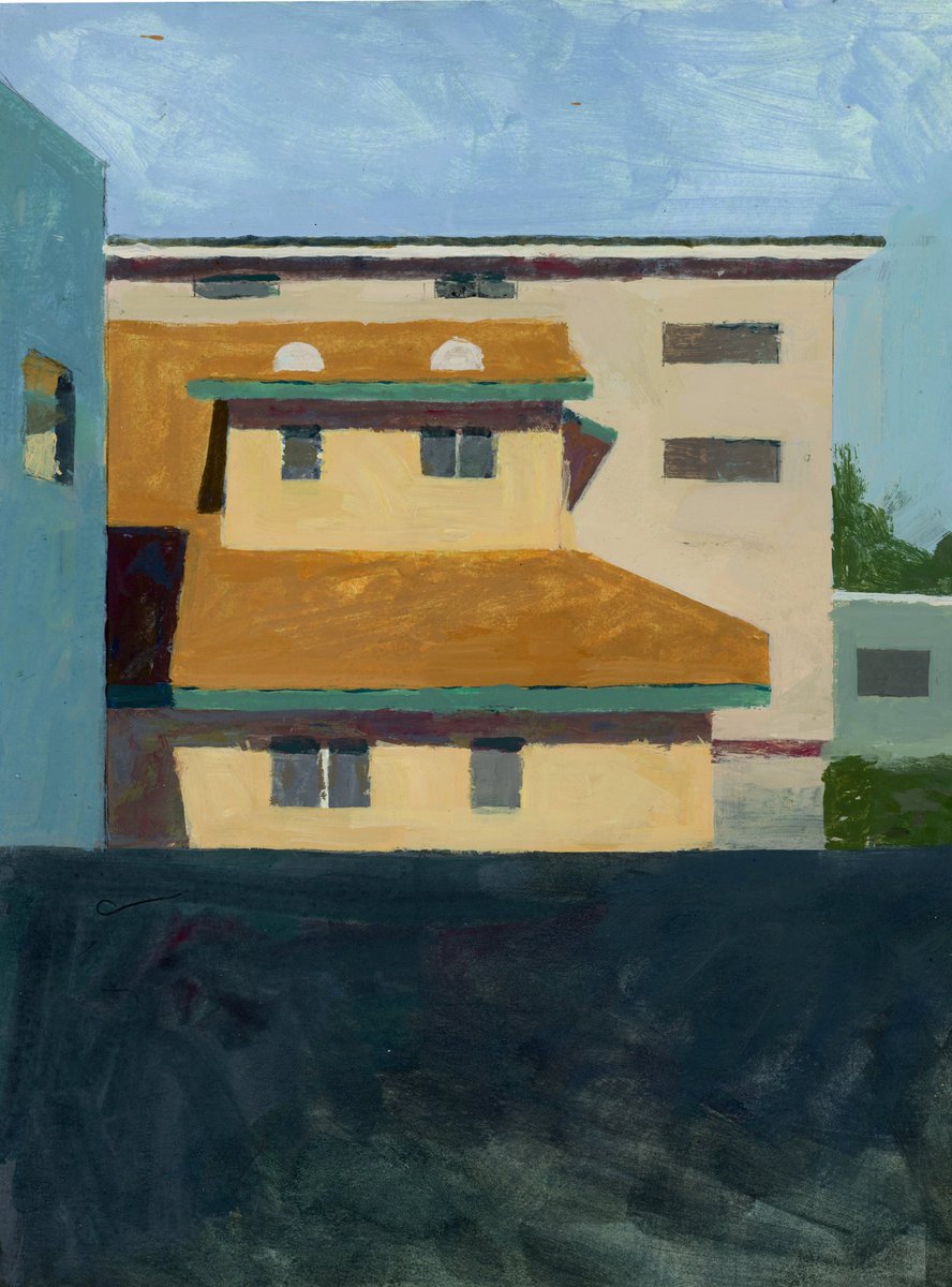 zackrosebrugh's tweet image. Alleyway in acrylic gouache