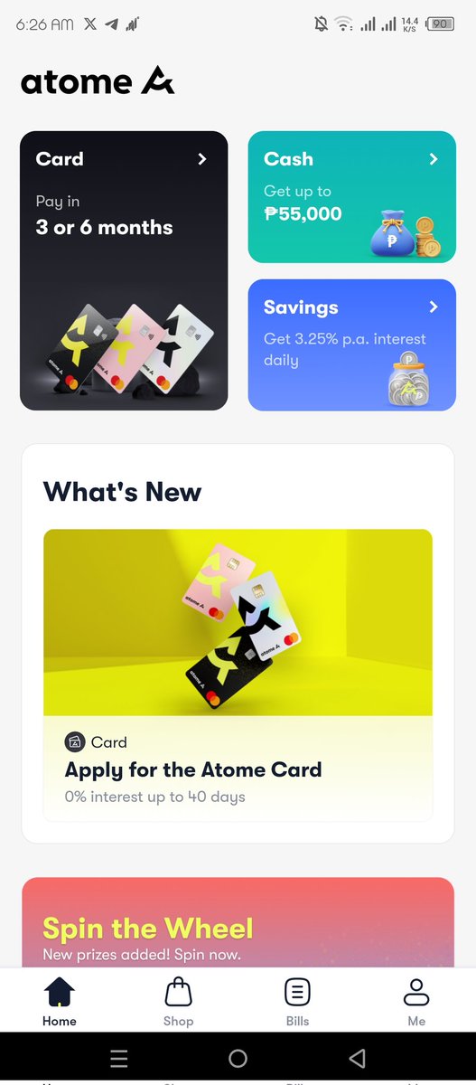 BlessedPanalo's tweet photo. Unlock your shopping potential with Atome Card! Enjoy flexible payment options, exclusive discounts, and seamless transactions. Shop now, pay later, and experience the freedom of budgeting your purchases. Sign up today and elevate your shopping experience! #AtomeCard #ShopSmart
https://t.co/h3EFrHo9I9