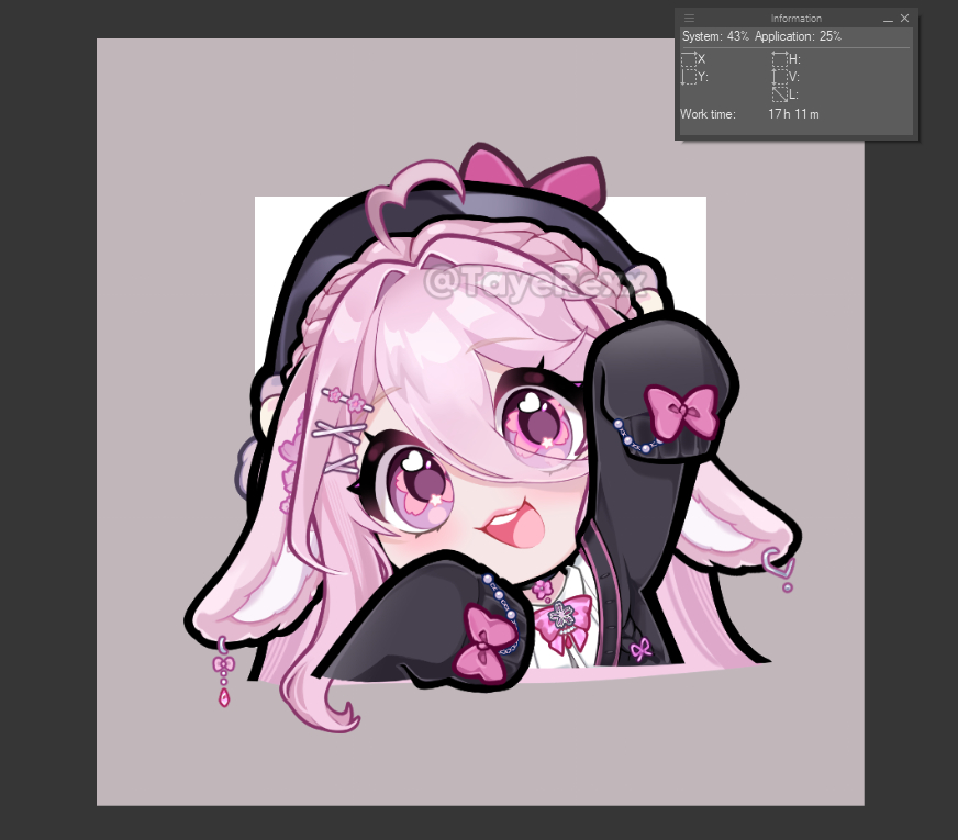 TayeRexx's tweet image. ✿ ⋅⋅⋅ animated emote wip
poured my love into this for 17 hours 🩷 I love drawing vtubers goddammit ;w;
