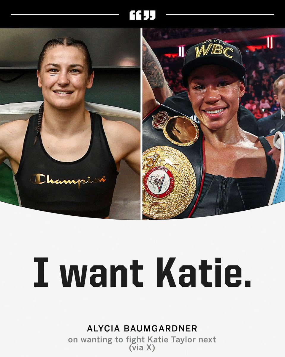 ESPNRingside's tweet image. Alycia Baumgardner has her eyes set on fighting Katie Taylor next 👀 #TaylorSerrano