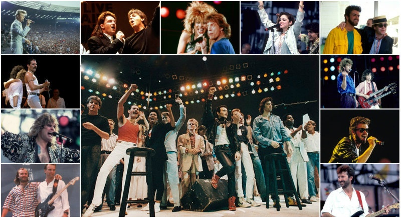 July 13, 1985: 40 years ago, Live Aid was held. #80s Iconic event took place on 2 continents at Wembley Stadium in London &amp; JFK Stadium in Philadelphia.