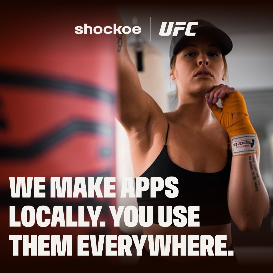Shockoe's tweet image. We build AI-powered apps locally, you use them globally. Training algorithms is a lot like training for a fight - it takes discipline and patience. 🥊 #AITraining #LocalTech #UFC