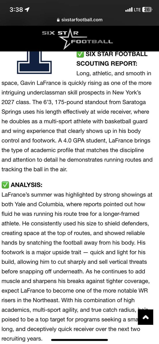 Gavin LaFrance (@gavinlafrance27) on Twitter photo Thanks <a href="/sixstarfootball/">Six Star Football | PLUS+</a> for the write up!!
<a href="/CoachHayden56/">Eric Hayden</a>
<a href="/SSHS_CoachCoons/">Jon Coons</a>
<a href="/CoachFulger/">Jesse Fulger</a>
<a href="/RockPerkins52/">Bill Perkins</a> Thanks <a href="/sixstarfootball/">Six Star Football | PLUS+</a> for the write up!!
<a href="/CoachHayden56/">Eric Hayden</a>
<a href="/SSHS_CoachCoons/">Jon Coons</a>
<a href="/CoachFulger/">Jesse Fulger</a>
<a href="/RockPerkins52/">Bill Perkins</a>