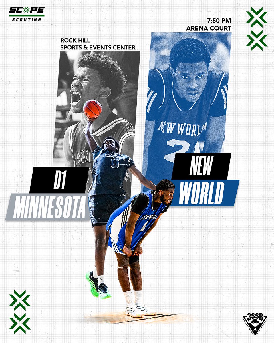 The Final Four is set at the 3SSB Palmetto Road Championship 🔥🏆 

🏀 Indiana Elite vs Game Elite
⏰ 6:40 PM | Arena Court

🏀 D1 Minnesota vs New World
⏰ 7:50 PM | Arena Court

High-major talent. National bragging rights.
Let’s hoop. <a href="/3SSBCircuit/">3Stripes Select Basketball</a> <a href="/IndianaEliteIE/">Indiana Elite Basketball</a> <a href="/gameeliteatl/">Gameelitebasketball</a>