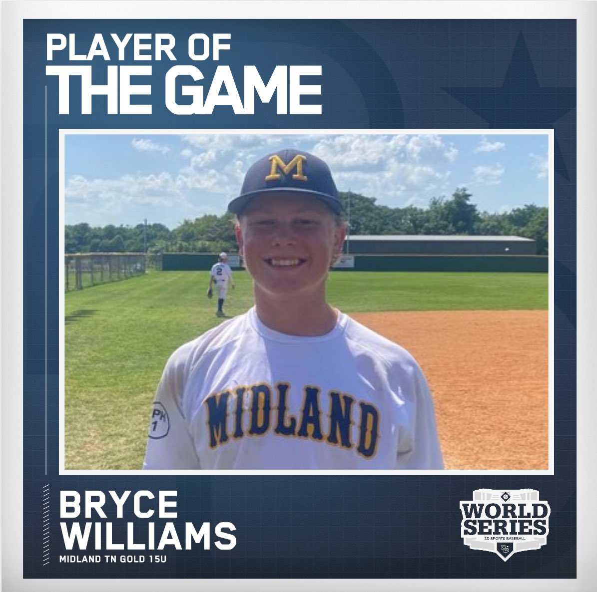⭐️ Player of the Game ⭐️ 

Bryce Williams 
Midland Tennessee Gold 15U 

#NashvilleWS