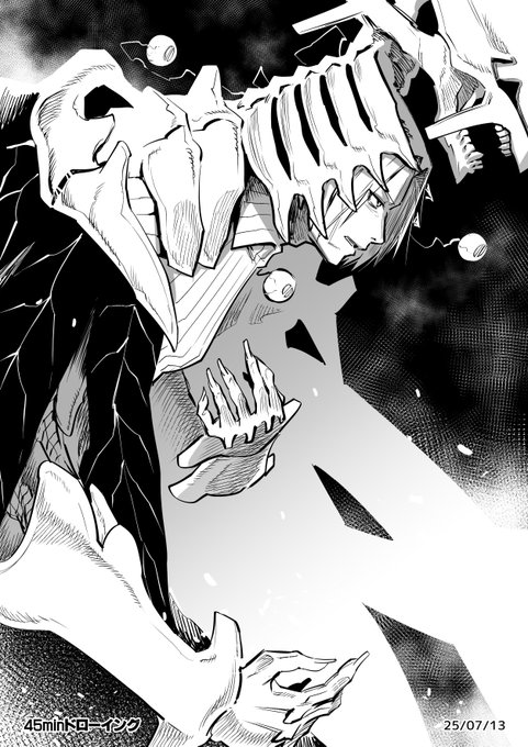 朝練43日目
「読んでるけど描いたことないキャラ描こう」
スケルトンダブルの草壁宗一 