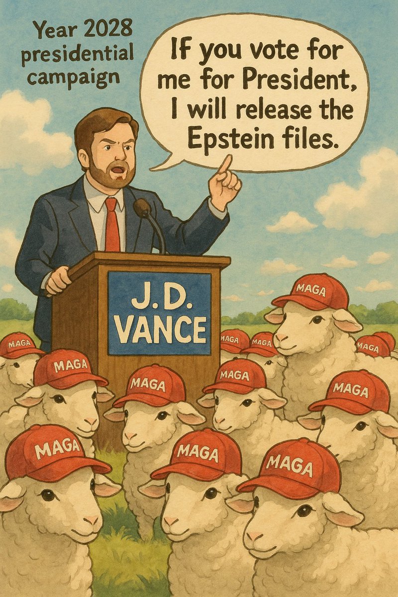<a href="/krassenstein/">Brian Krassenstein</a> “MAGA, are you seriously okay with this crap?”
But of course we are…
Baaa baaa 🐑🐑🐑
Obedience over truth. That’s the brand.™