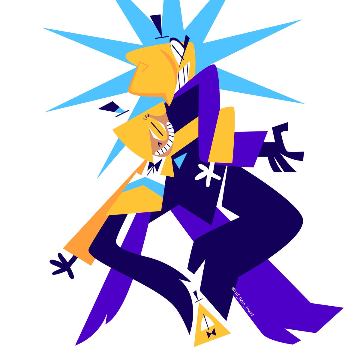 Artfight of two yellow peas! <a href="/gnatryan/">bug boooooy 🌈 comms open</a> 
#humanbillcipher #billcipher