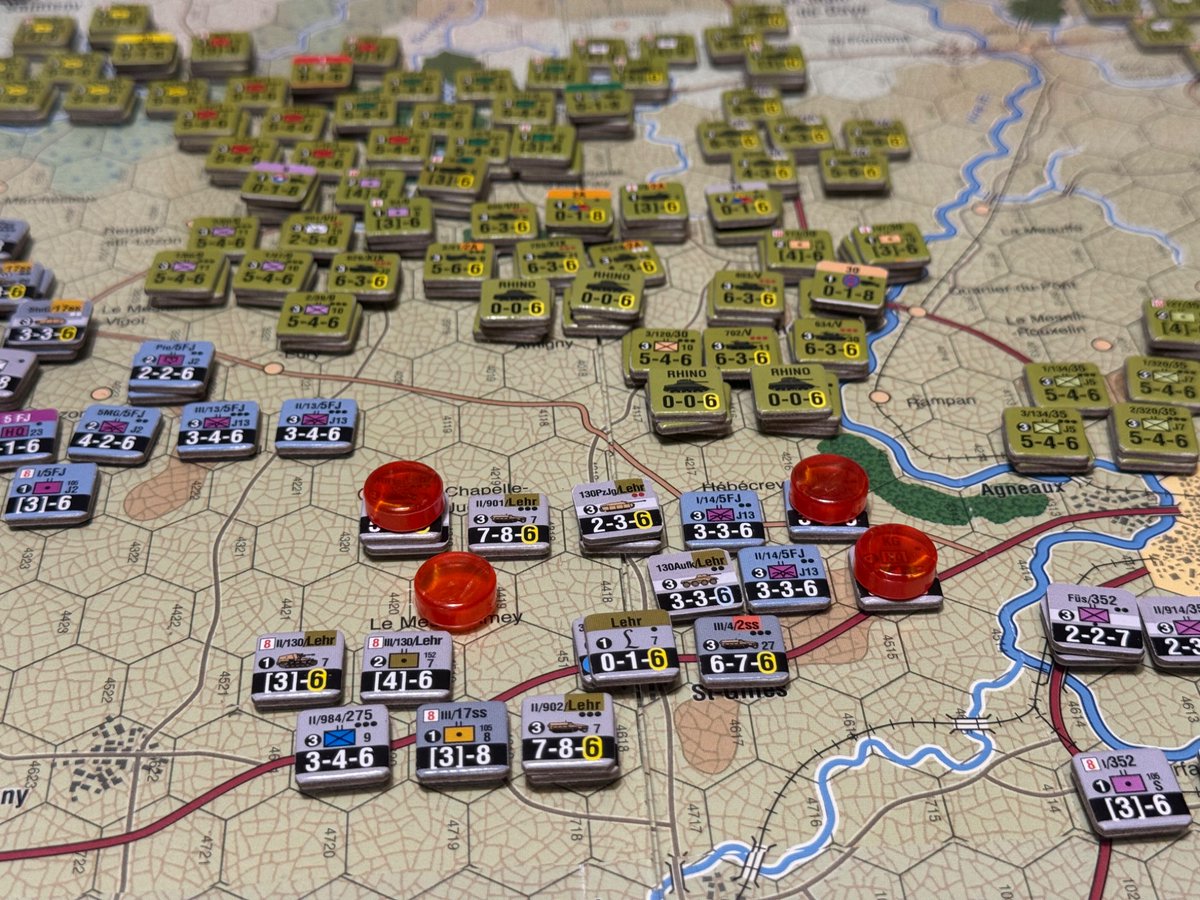 Cobra about to begin. The whole German line is rather thin and the Panzer Lehr is about to be carpet bombed. The Battle for Normandy from <a href="/gmtgames/">GMT Games</a>.