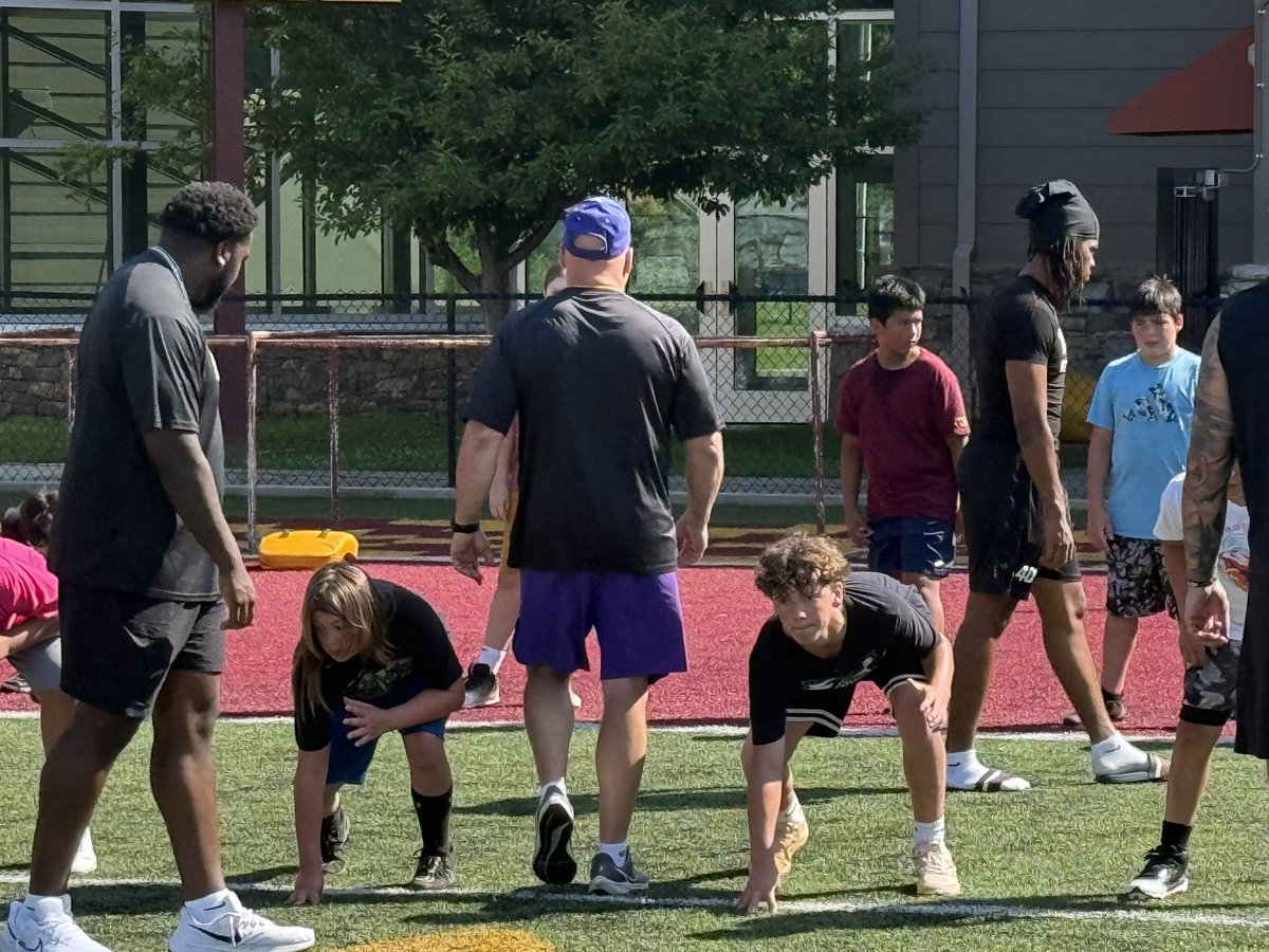 WCUCoachO's tweet image. WCU gang went to Cherokee Youth Football and did our annual Kids Camp. Always well attended. Autograph Session and lunch after with some tubing on the river. Good Job Guys!!