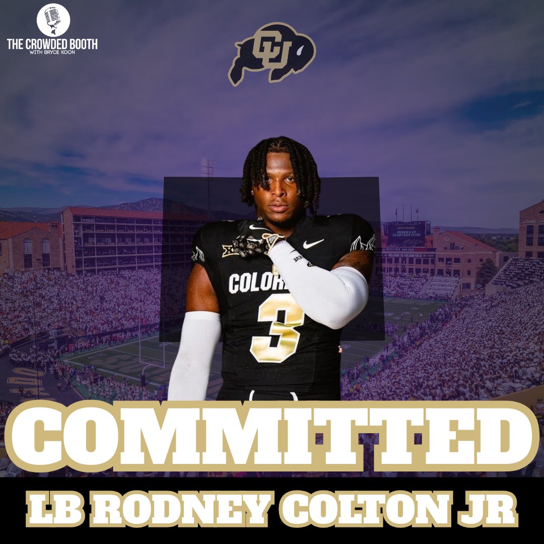 thecrowdedbooth's tweet image. 4⭐️ LB Rodney Colton Jr. commits to #Colorado over Florida State and Ole Miss
The Newnan (Ga.) standout has tallied 100 Total Tackles and 17 TFL’s during his high school career
#GoBuffs