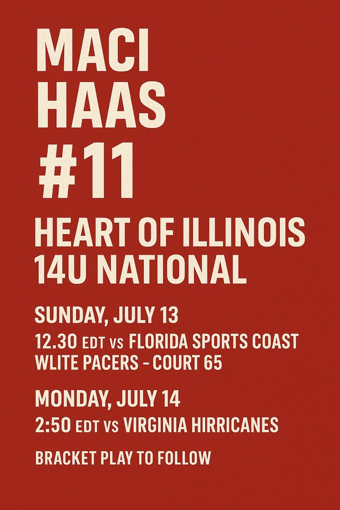 My schedule for Run for Roses championships!