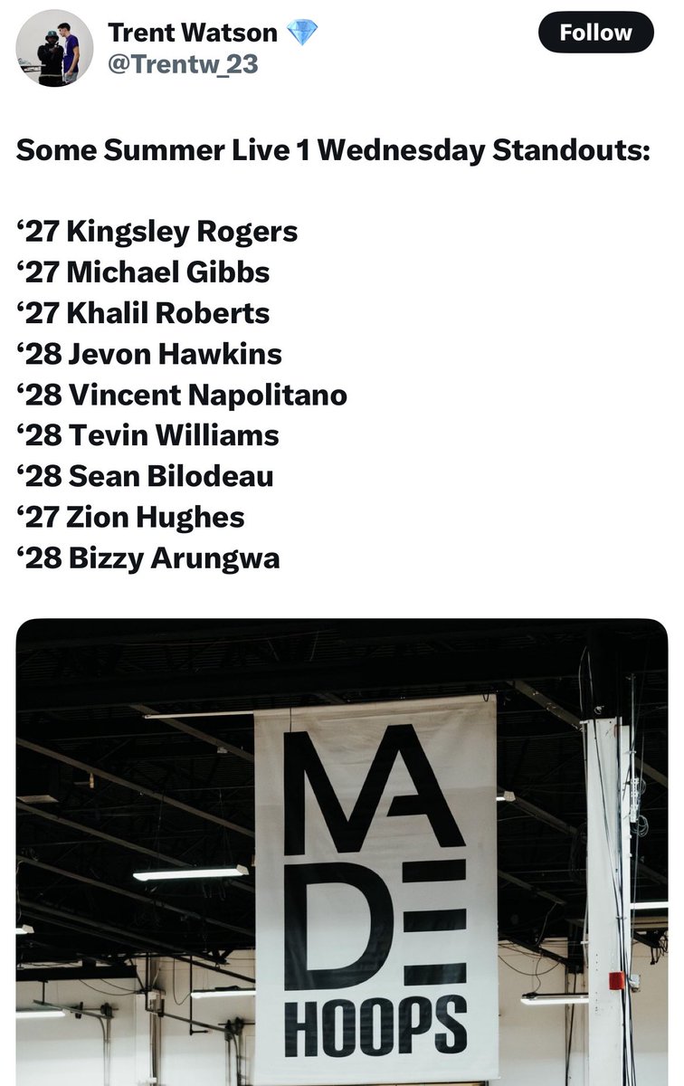 levelup_li's tweet image. Shout out to Vincent Napolitano (Wantagh ‘28) & @JacksonSouther7 (OSL Prep ‘26) for getting recognized as standout players at the @madehoopsmhc Summer Live Session 1.
Both of these guards have helped lead their age groups to wins starting Session 2 in Oaks, PA.