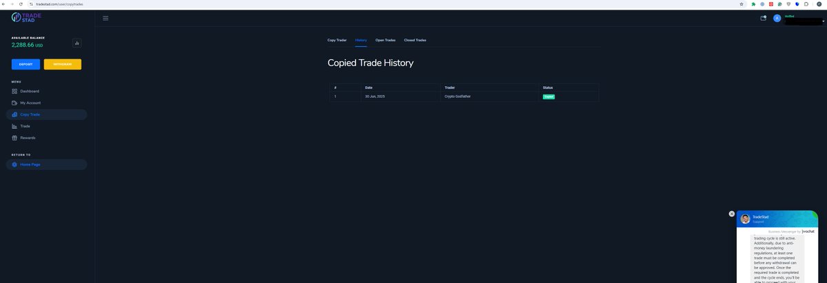 ChanningLaneige's tweet photo. @Foxy0nChain I need the 2400$ @CryptoGFishere stole from me on a scam website!

(He took it down since but here is picture proof)

I prefer you retweet and expose him and @itsCblast for being #scammers than money.  Hopefully protect others.
(Website was TradeStad dot com) https://t.co/Q3XJMSG9nO