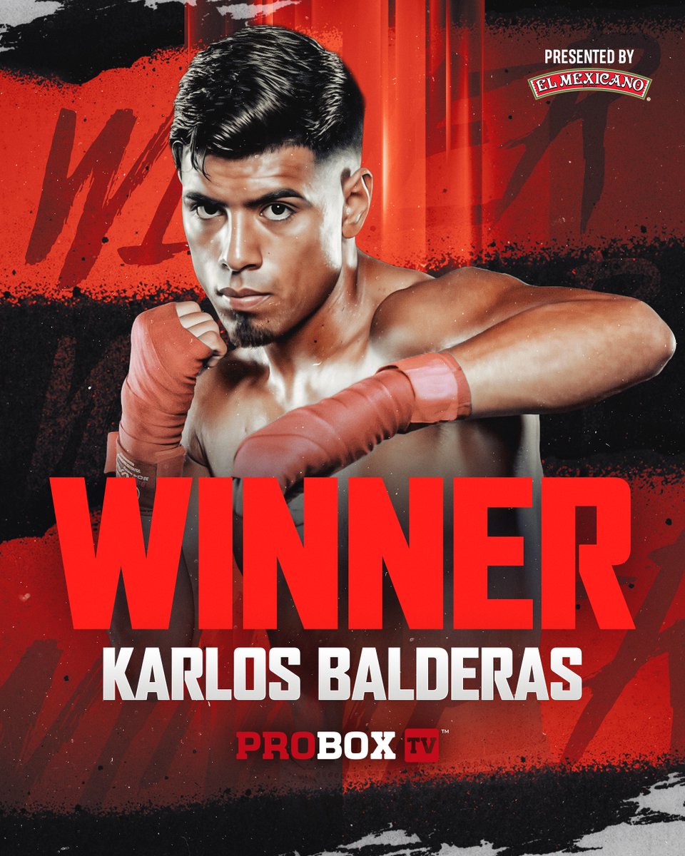 ProBox_TV's tweet image. Karlos Balderas closes the show in Round 8 with a knockout! π₯
A dominant performance capped off with a statement finish.
πΊ Live now on the ProBox TV YouTube channel!