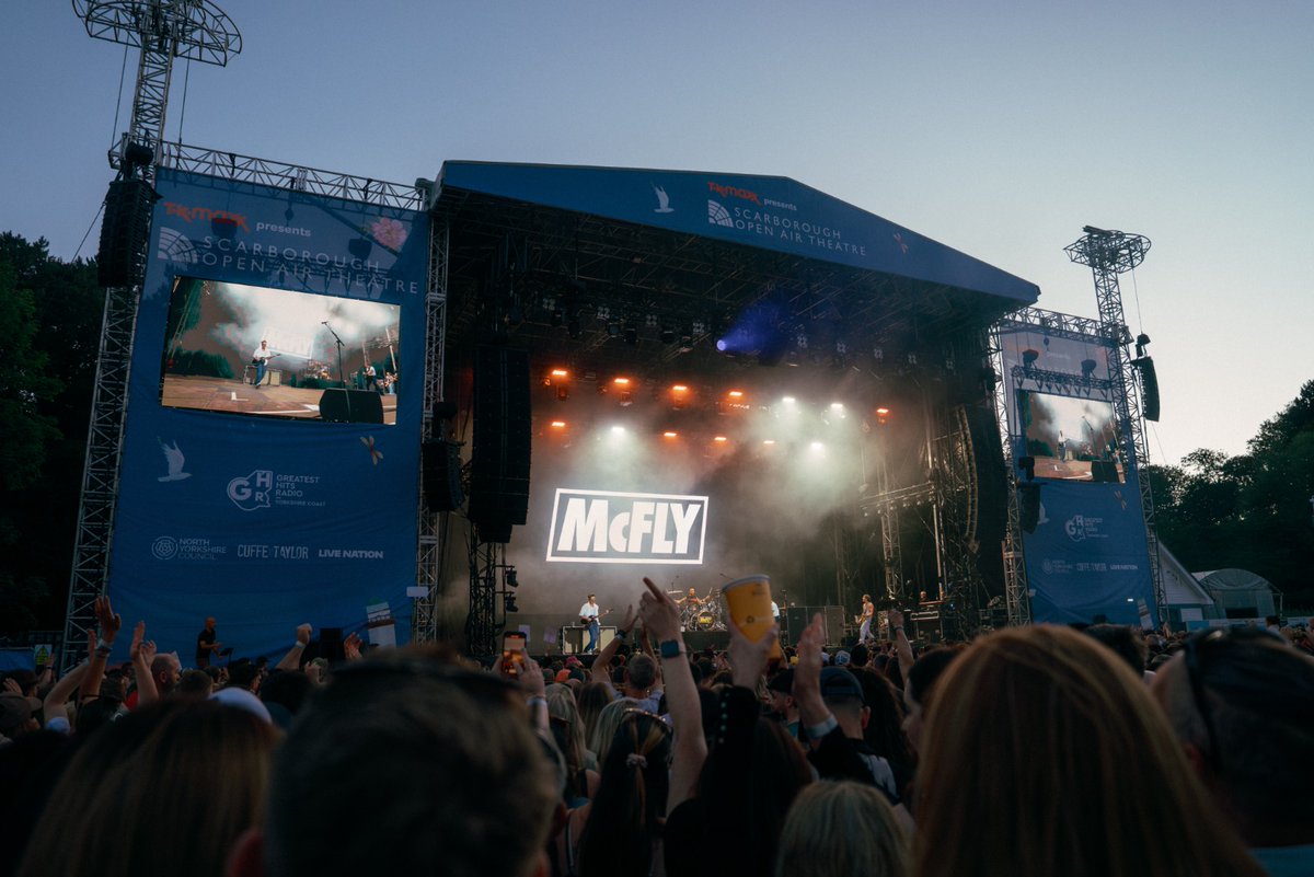 ScarboroughOAT's tweet photo. OBVIOUSLY we had an absolutely brilliant time with @mcflymusic, @twinatlantic and Devon - thank you all for an amazing show and McFly, you definitely kept your promise for the best night here at Scarborough Open Air Theatre!
#TKMaxxPresents
See you next Saturday for @CraigDavid and @PatrickNazemi π§