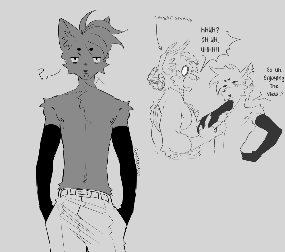 noirzvault's tweet photo. an excuse to draw shirtless midnight again for the 9823th time https://t.co/j0qjW8gRf9