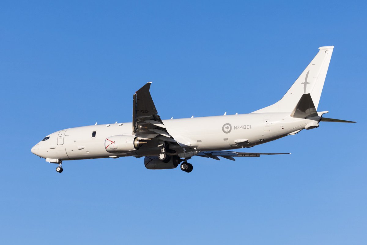 A United Nations (again) at RAAF Base Townsville Saturday incl <a href="/NZAirForce/">Royal NZ Air Force</a> Royal New Zealand Air Force (#RNZAF) Boeing P-8A Poseidon maritime patrol aircraft NZ4801 which arrived from RAAF Base Edinburgh as KIW268.

The Poseidon is operated by No.5 Sqn out of RNZAF Base Ohakea.
