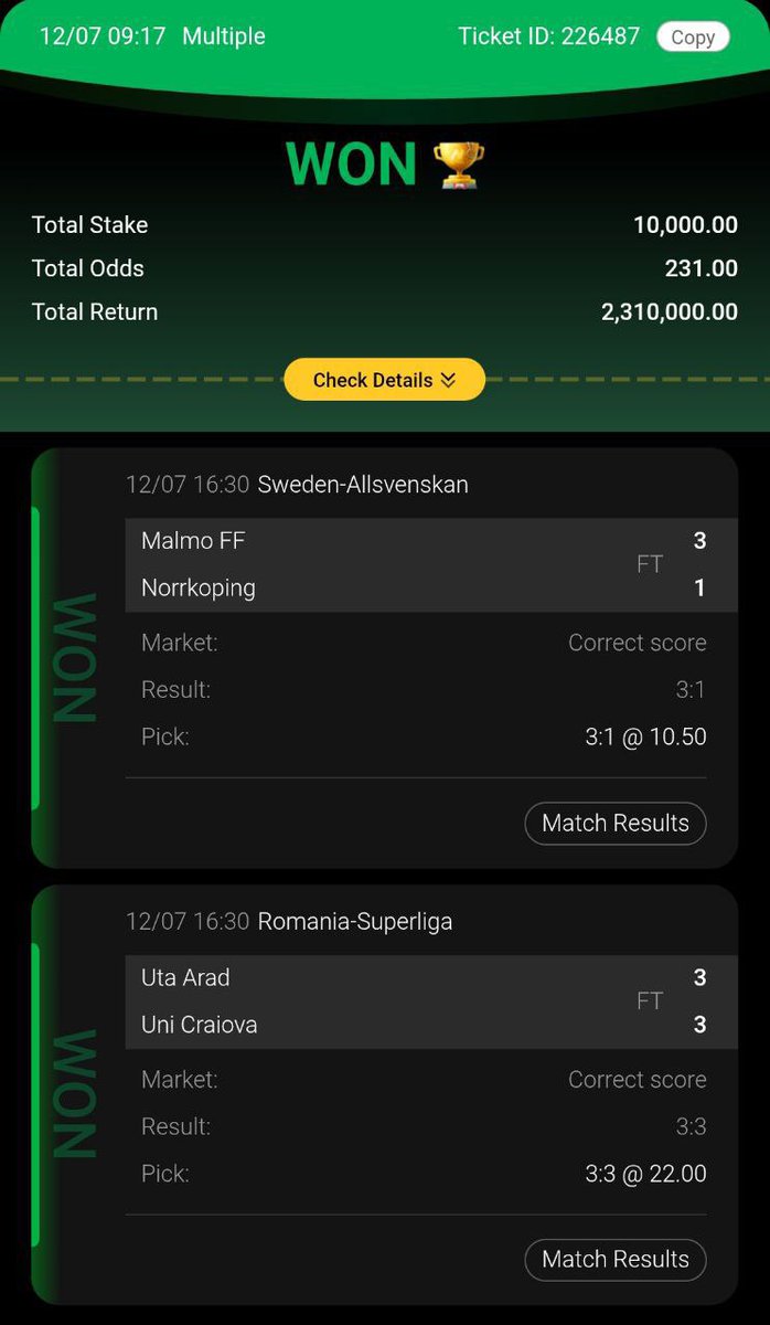 Big thanks to 
@accurate_tips_
 for game changing bettings odds that keeps us winning. Your tips are pure gold. I really appreciate you.

Owerri bad abu Abel oloye wizkid burna boy APC and PDP Sporty Peller Mr jegede onana agba John victor swag  born winner breaking abu Abel