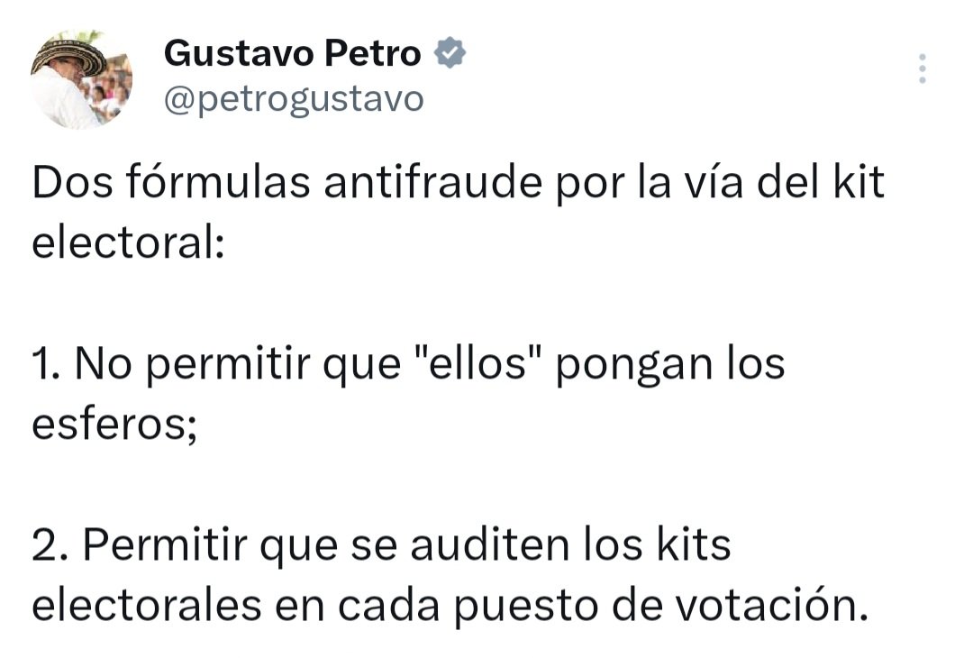Serris 🌀 (@datoatipico) on Twitter photo Muchos se escandalizan por esto.
Los mismos que se escandalizan sacaron fotocopias porque la <a href="/Registraduria/">Registraduría Nacional del Estado Civil</a> no estimó bien el número de tarjetones qué tenía que imprimir en la consulta del 2018.
Claro, partidos como el <a href="/CeDemocratico/">Centro Democrático</a> lleno de dinero de dudosa procedencia Muchos se escandalizan por esto.
Los mismos que se escandalizan sacaron fotocopias porque la <a href="/Registraduria/">Registraduría Nacional del Estado Civil</a> no estimó bien el número de tarjetones qué tenía que imprimir en la consulta del 2018.
Claro, partidos como el <a href="/CeDemocratico/">Centro Democrático</a> lleno de dinero de dudosa procedencia