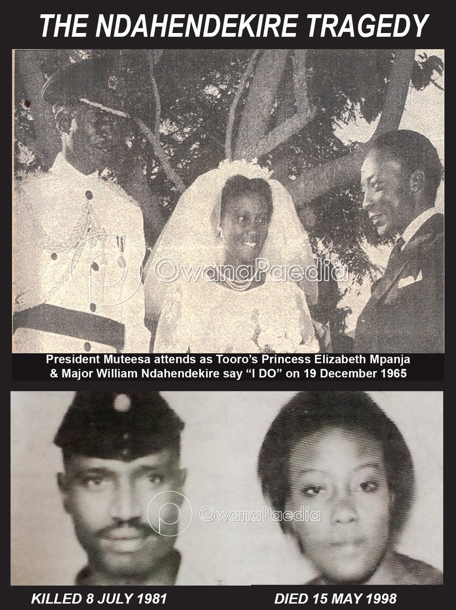 TonyOwana's tweet image. DEPLOYED TO GET KILLED?
Soon after Pres Obote made him UNLA  Chief of Training against the wishes of some top officers, Col Ndahendekire was gunned down at supper with his family 8 July 1981.
Most relatives &amp;amp; friends even feared to attend his burial!
@MODVA_UPDF @ObukamaBwaTooro