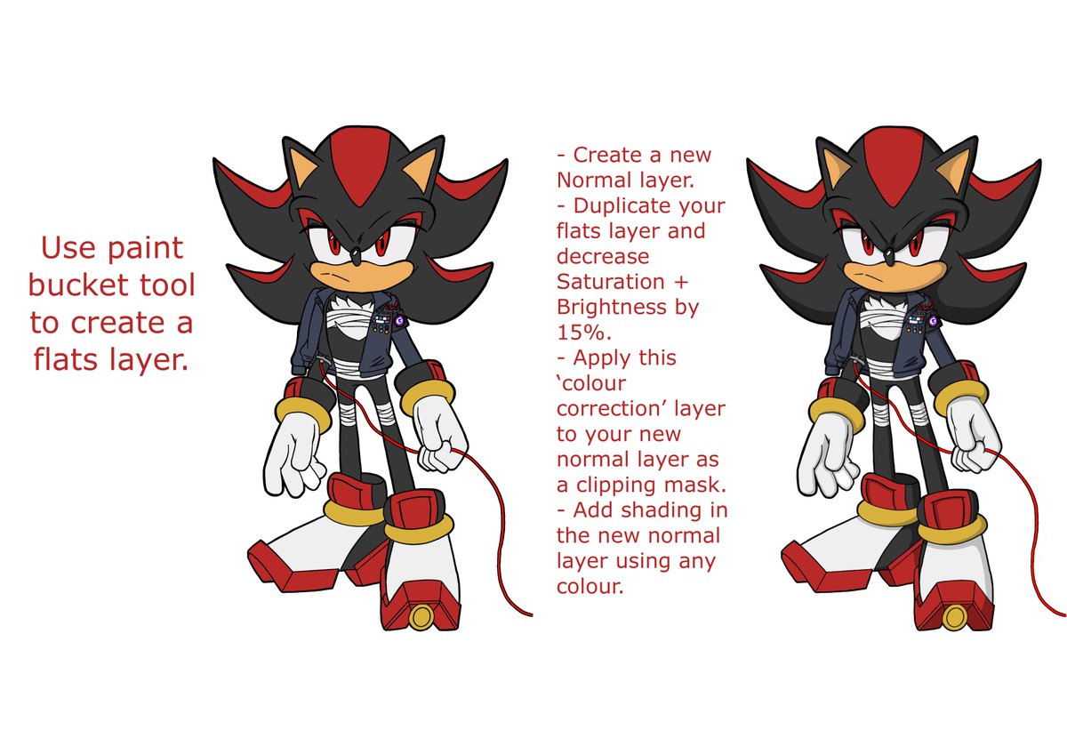 electrikitty1's tweet image. I use Procreate, and this is my current colouring process ✨